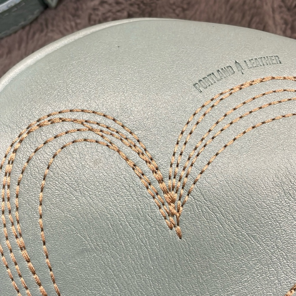 Portland Leather Light Blue Crossbody Bag - Picture 2 of 10